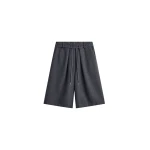 The Frankie Shop Hemavan Bermuda Shorts - Dark Grey - Oversized Minimalist Shorts in Grey - Shop at Coveti