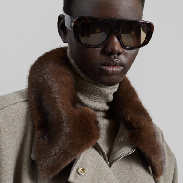 The Frankie Shop Hemavan Faux Fur Lined Jacket - Taupe - Oversized Minimalist Jackets in Beige - Shop at Coveti