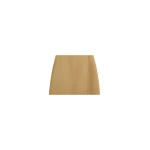 The Frankie Shop Hera Cotton Mini Skirt - Camel - Oversized Minimalist Skirts in Beige - Shop at Coveti