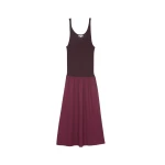 The Frankie Shop Iliya Drop Waist Maxi Dress - Burgundy - Oversized Minimalist Dresses in Red - Shop at Coveti