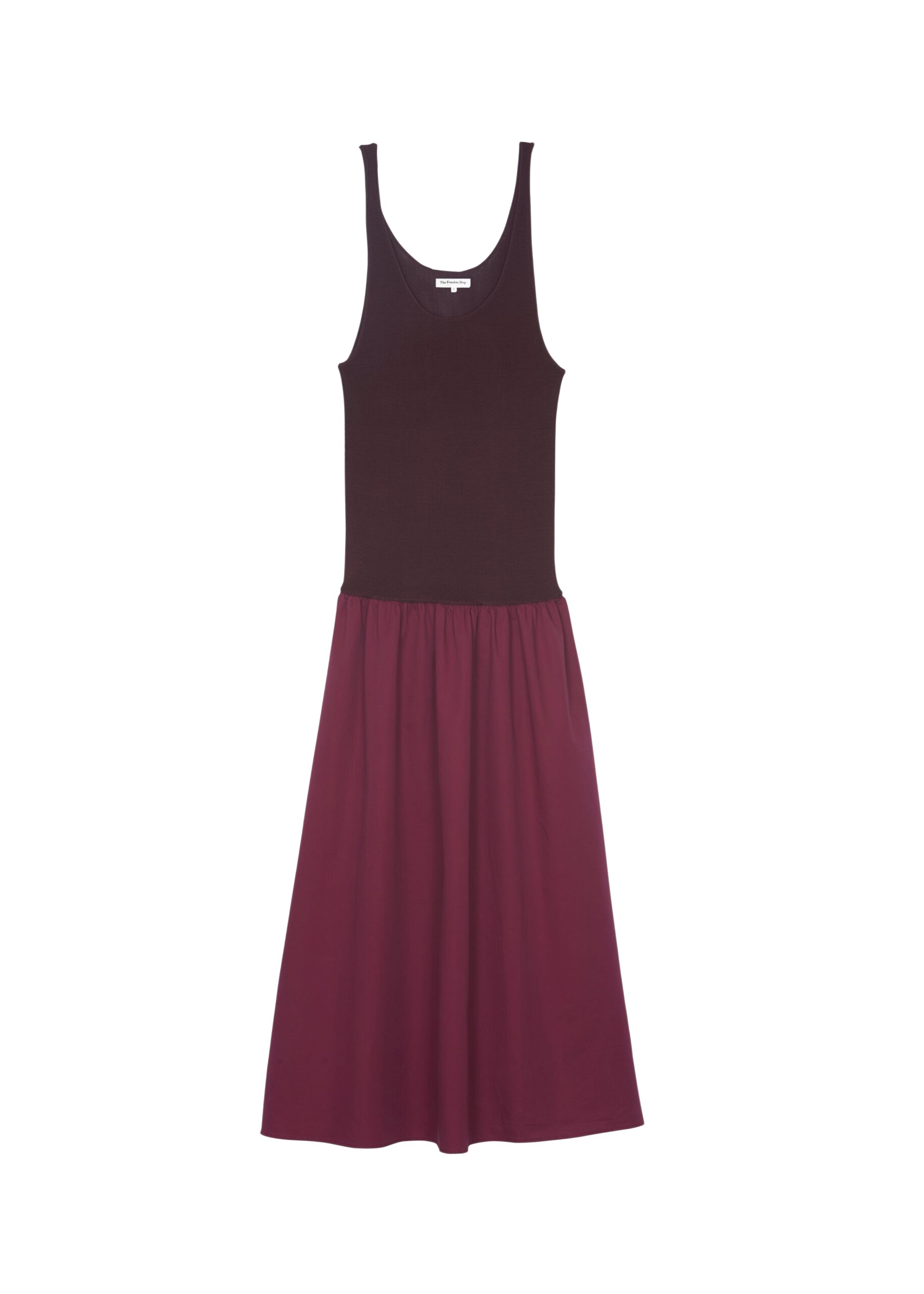 The Frankie Shop Iliya Drop Waist Maxi Dress – Burgundy