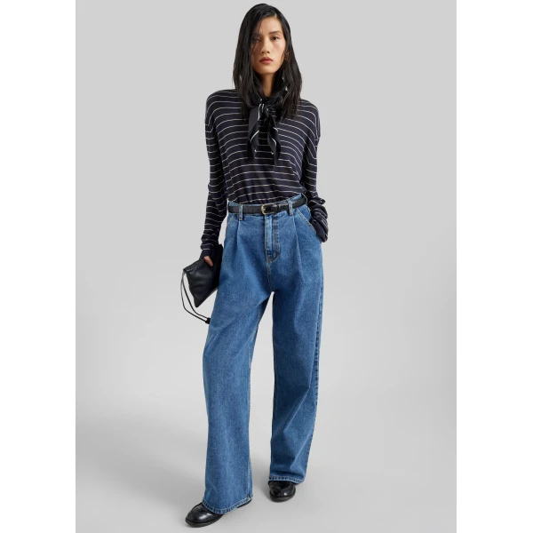 The Frankie Shop Isabella Denim Pants – Medium Wash, view 2
