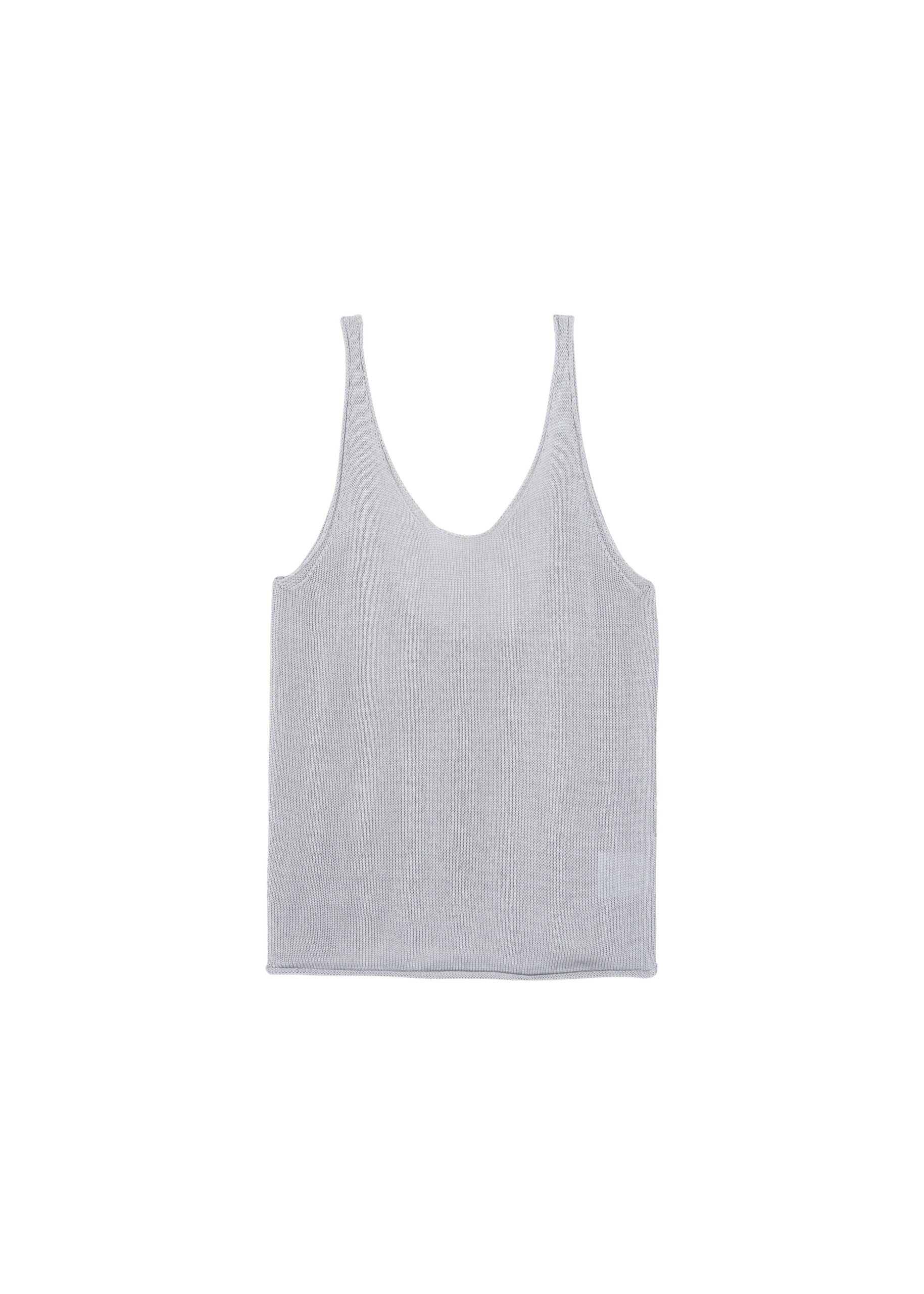 The Frankie Shop Islay Open-Back Knit Tank – Grey