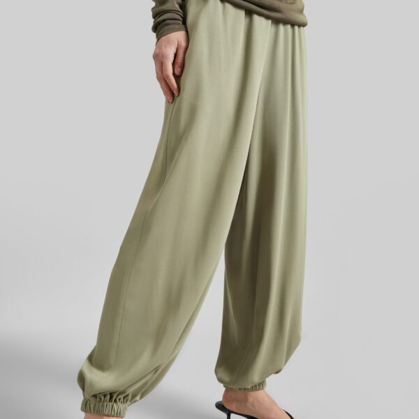 The Frankie Shop Isola Fluid Balloon Pants - Sage - Oversized Minimalist Pants in Green - Shop at Coveti