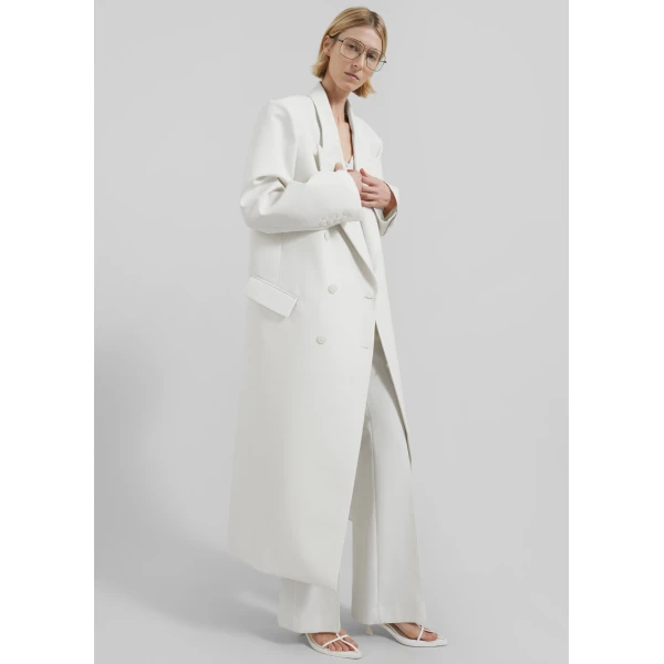 The Frankie Shop Jane Long Coat – White, view 6