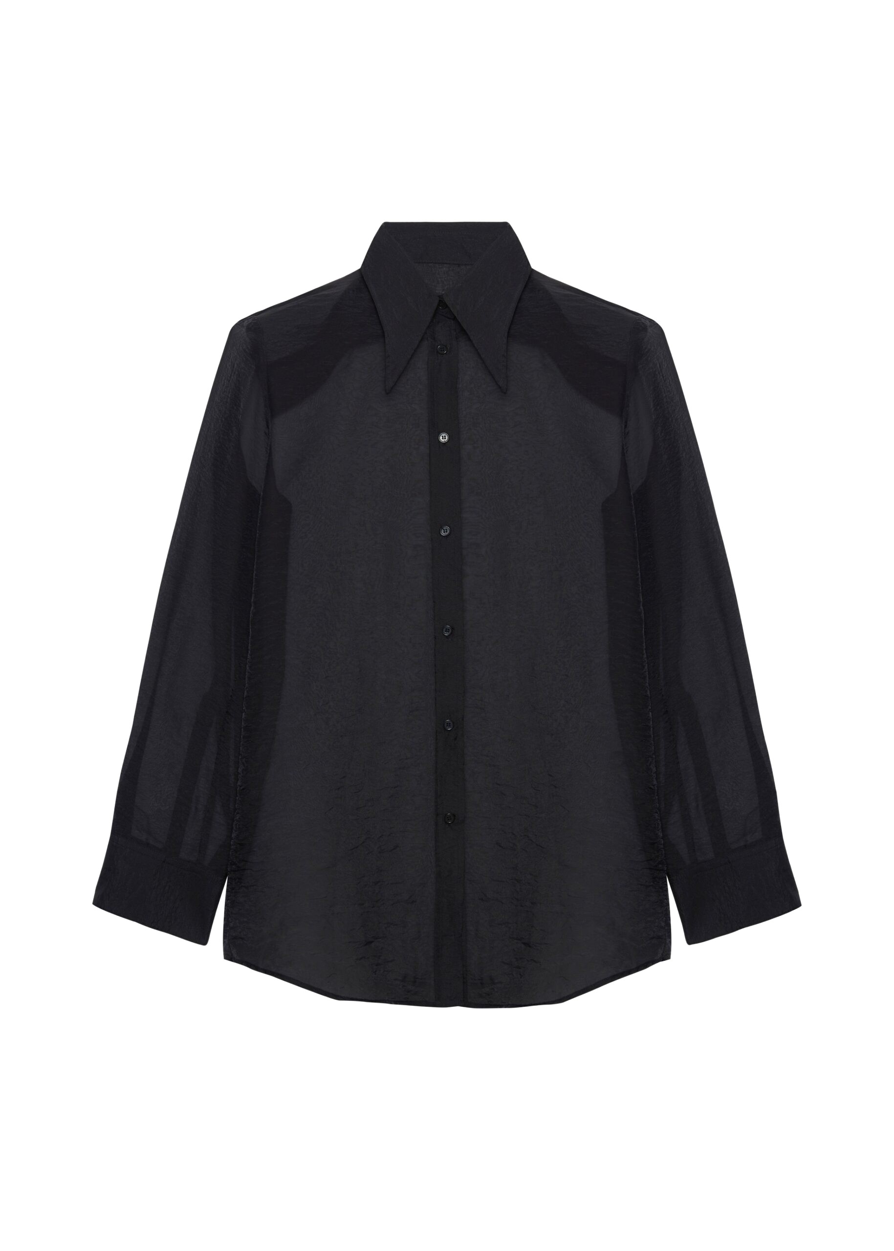 The Frankie Shop Jolene Semi Sheer Shirt – Black