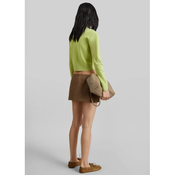 The Frankie Shop Juilly Knit Zip Cardigan – Lime, view 6