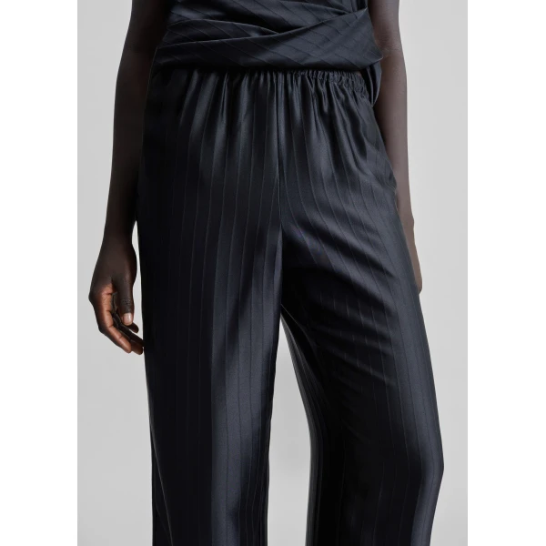 The Frankie Shop Kadala Silk Blend Trousers – Black, view 5