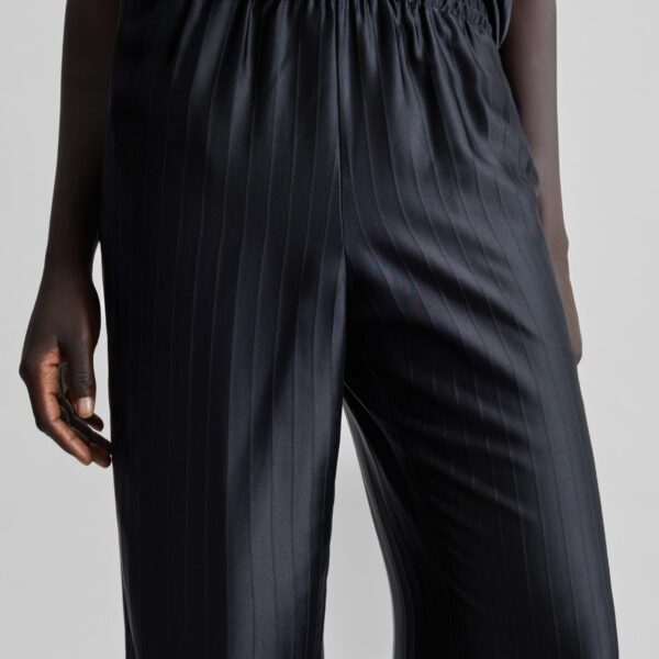 The Frankie Shop Kadala Silk Blend Trousers - Black - Oversized Minimalist Pants in Black - Shop at Coveti