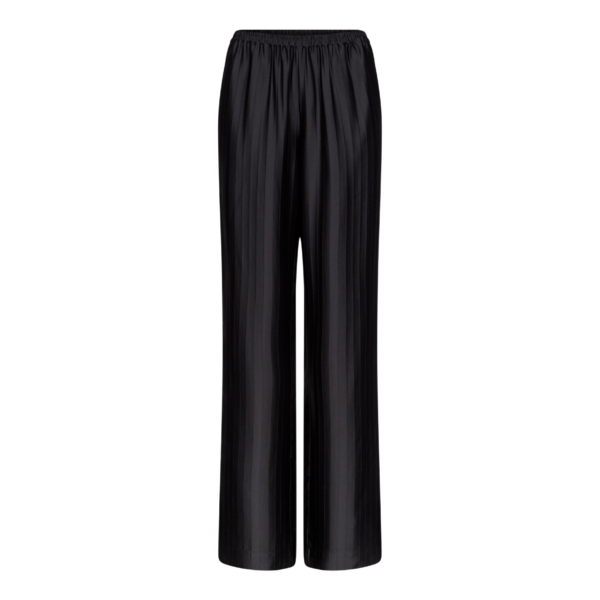 The Frankie Shop Kadala Silk Blend Trousers - Black - Oversized Minimalist Pants in Black - Shop at Coveti