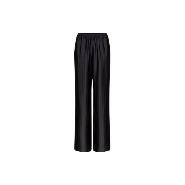 The Frankie Shop Kadala Silk Blend Trousers - Black - Oversized Minimalist Pants in Black - Shop at Coveti