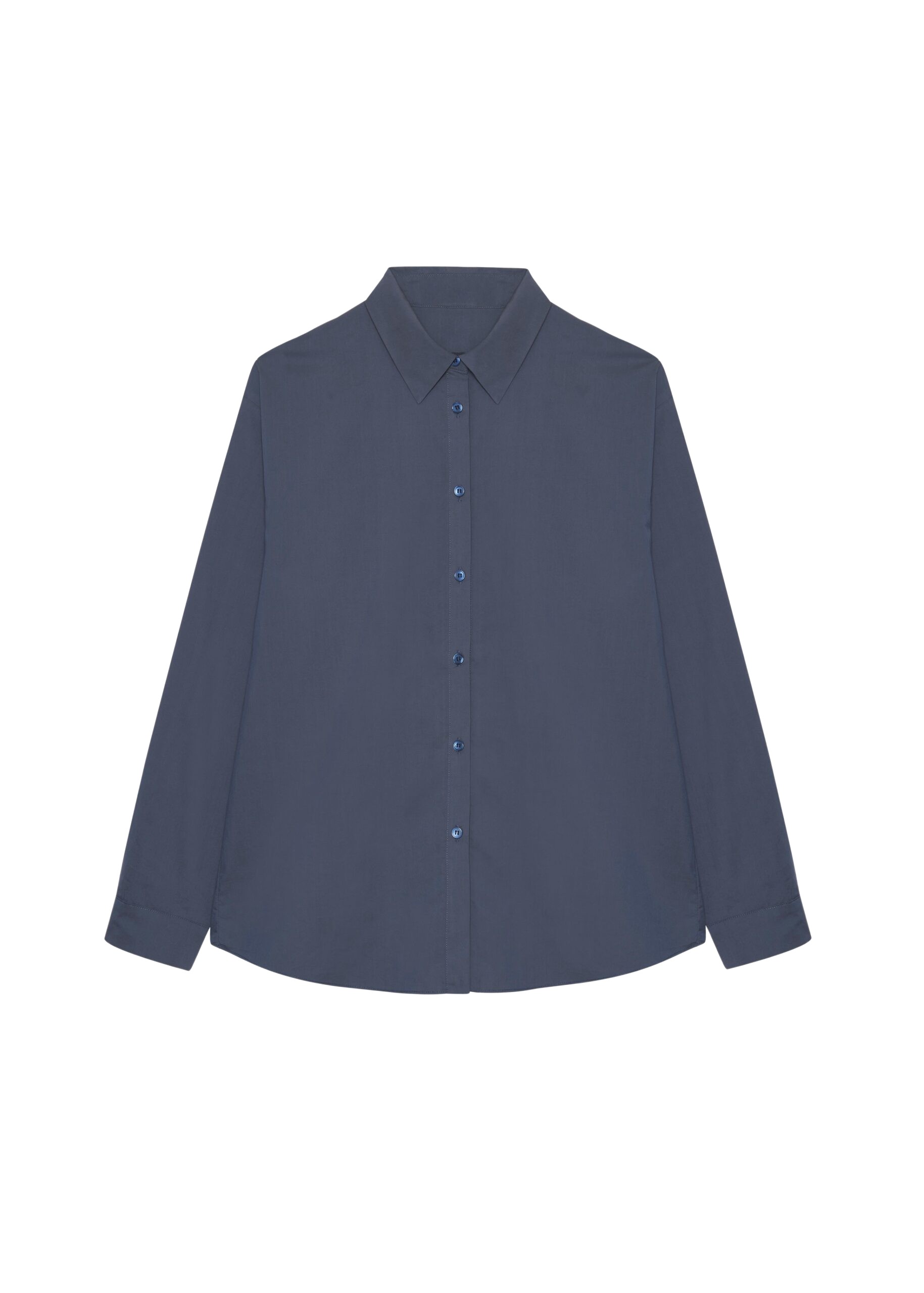 The Frankie Shop Kae Back Slit Button Up Shirt – Charcoal
