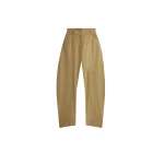 The Frankie Shop Keasden Barrel Leg Trousers - Camel - Oversized Minimalist Pants in Beige - Shop at Coveti