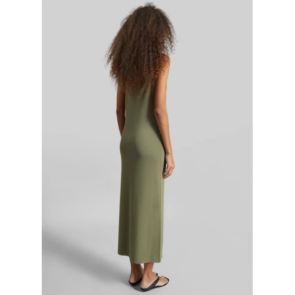 The Frankie Shop Keira Knit Midi Dress – Khaki Brown, view 5
