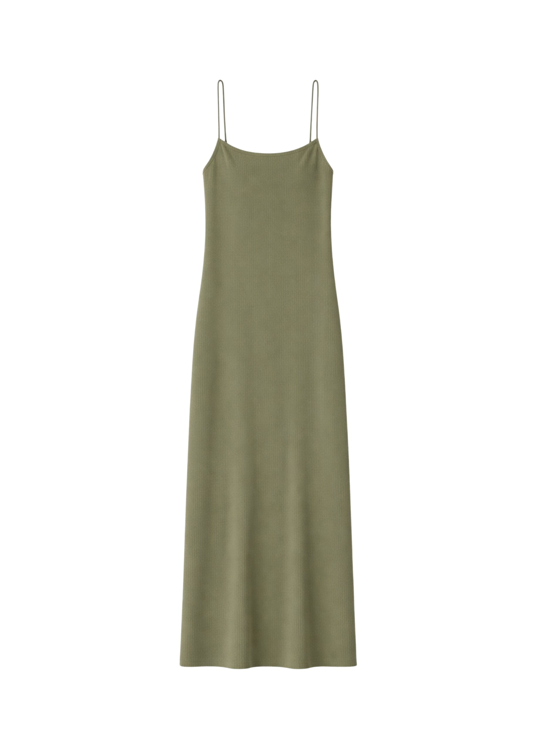 The Frankie Shop Keira Knit Midi Dress – Khaki Brown