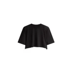 The Frankie Shop Kelan Padded Cropped Tee - Black - Oversized Minimalist Tops in Black - Shop at Coveti