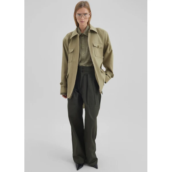 The Frankie Shop Kelia Padded Utility Jacket – Sage, view 5