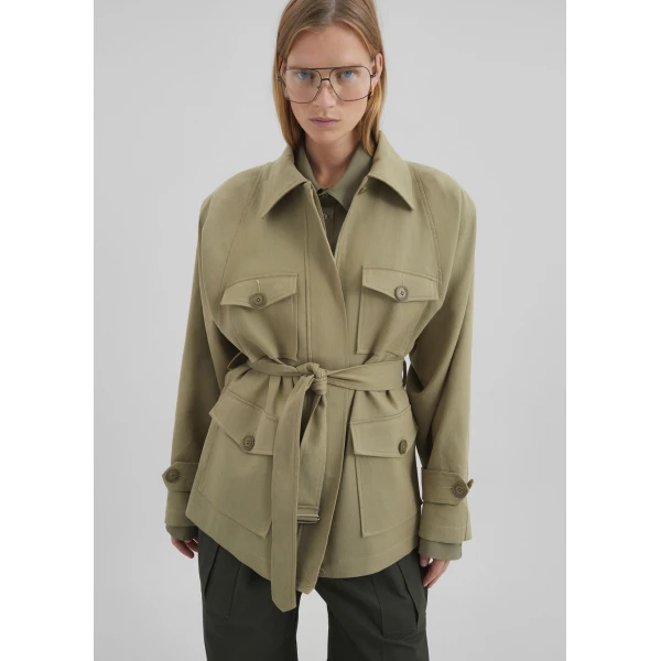 The Frankie Shop Kelia Padded Utility Jacket – Sage, view 6