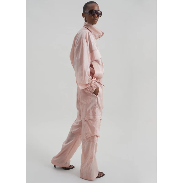 The Frankie Shop Kelly Sheer Cargo Pants – Pink, view 2