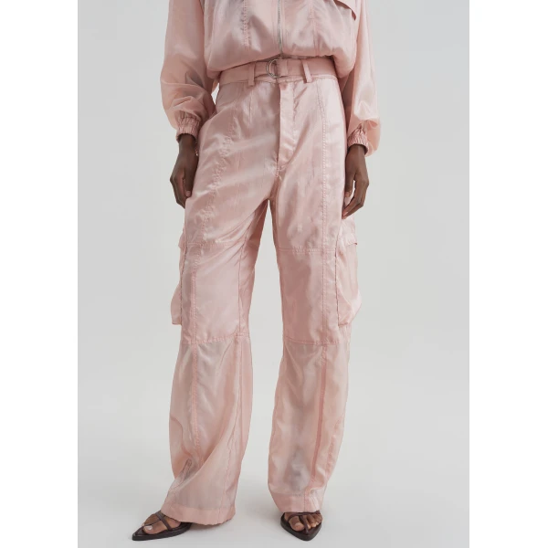 The Frankie Shop Kelly Sheer Cargo Pants – Pink, view 3