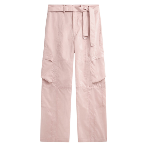 The Frankie Shop Kelly Sheer Cargo Pants - Pink - Oversized Minimalist Pants in Pink - Shop at Coveti
