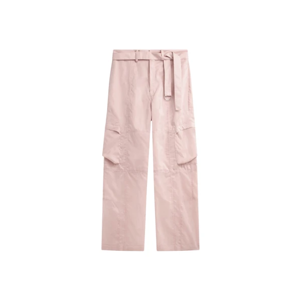 The Frankie Shop Kelly Sheer Cargo Pants - Pink - Oversized Minimalist Pants in Pink - Shop at Coveti