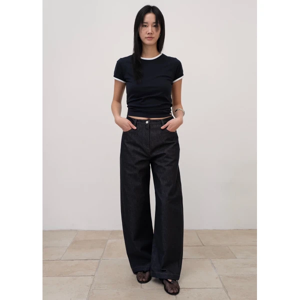 The Frankie Shop Kessel Denim Pants – Dark Wash, view 6