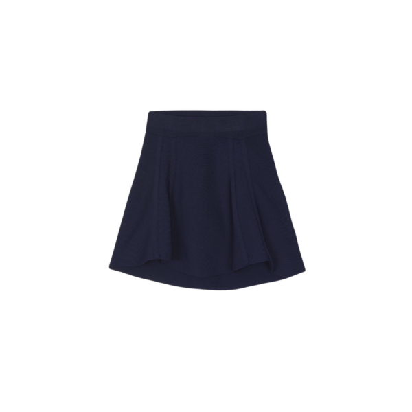The Frankie Shop Kiama Sculpted Mini Skirt - Navy - Oversized Minimalist Skirts in Blue - Shop at Coveti