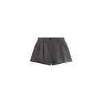 The Frankie Shop Kinsley Mini Shorts - Grey - Oversized Minimalist Shorts in Grey - Shop at Coveti