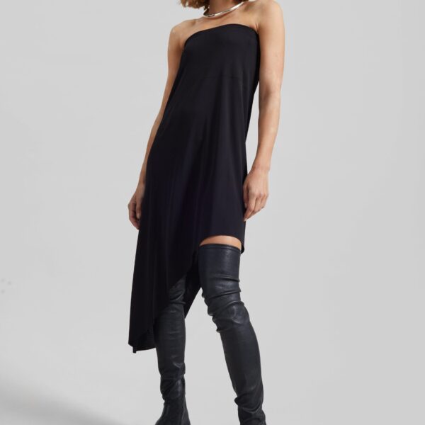 The Frankie Shop Kitty Sheer Asymmetric Skirt - Black - Oversized Minimalist Skirts in Black - Shop at Coveti