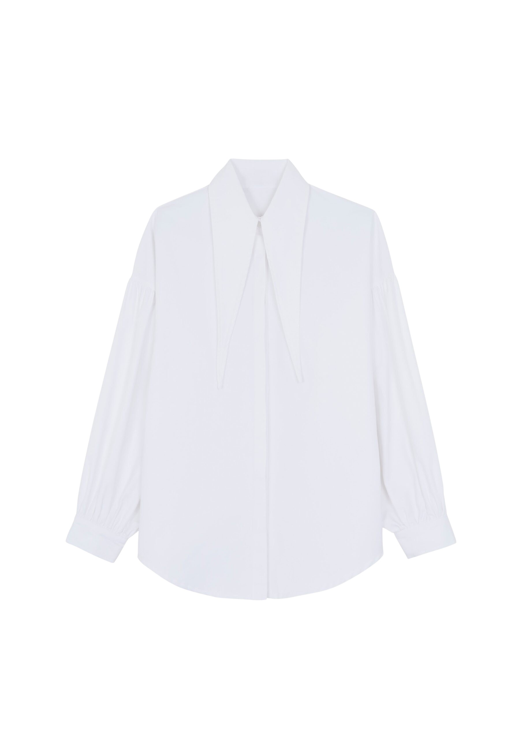 The Frankie Shop Klara Long Collar Shirt – White