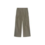 The Frankie Shop Koa Cargo Pants - Khaki - Oversized Minimalist Pants in Green - Shop at Coveti