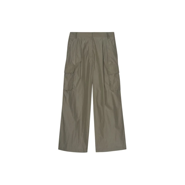The Frankie Shop Koa Cargo Pants - Khaki - Oversized Minimalist Pants in Green - Shop at Coveti