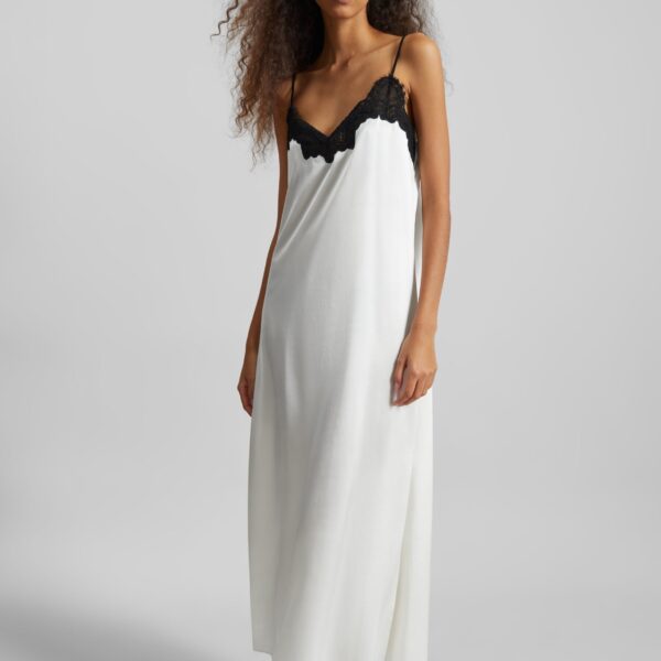 The Frankie Shop Lace Cami Dress - Ivory - Oversized Minimalist Dresses in Ivory - Shop at Coveti