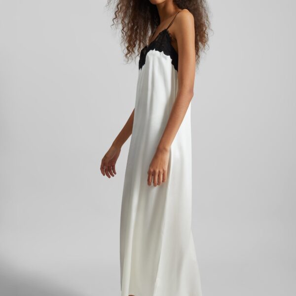 The Frankie Shop Lace Cami Dress - Ivory - Oversized Minimalist Dresses in Ivory - Shop at Coveti