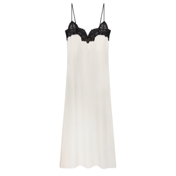 The Frankie Shop Lace Cami Dress - Ivory - Oversized Minimalist Dresses in Ivory - Shop at Coveti