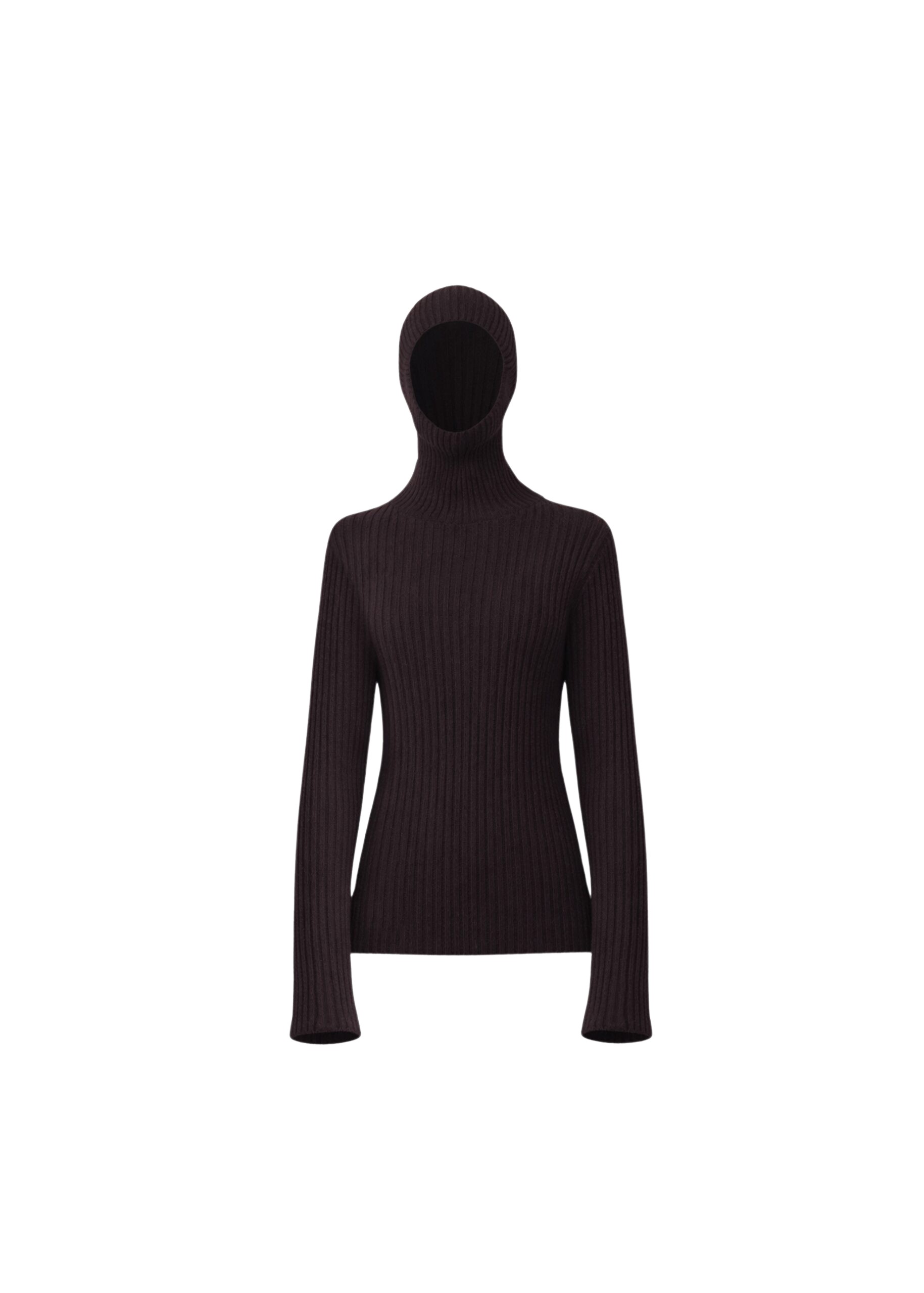 The Frankie Shop Larice Hooded Knit Top – Brown