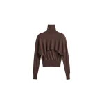 The Frankie Shop Lausanne Cashmere Detachable Layered Knit Set - Brown - Oversized Minimalist Knitwear in Beige - Shop at Coveti