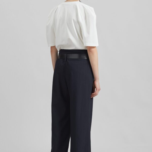 The Frankie Shop Laval Sculpted Sleeve T-Shirt - White - Oversized Minimalist Tops in White - Shop at Coveti