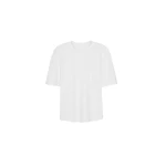 The Frankie Shop Laval Sculpted Sleeve T-Shirt - White - Oversized Minimalist Tops in White - Shop at Coveti