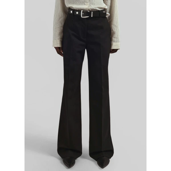 The Frankie Shop Lenora Straight Trousers – Black, view 3