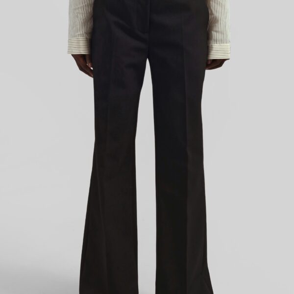 The Frankie Shop Lenora Straight Trousers - Black - Oversized Minimalist Pants in Black - Shop at Coveti