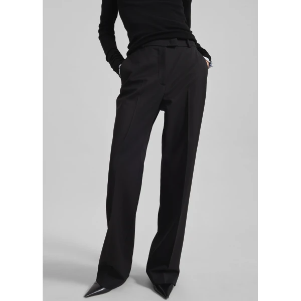The Frankie Shop Lenora Straight Trousers – Black, view 4