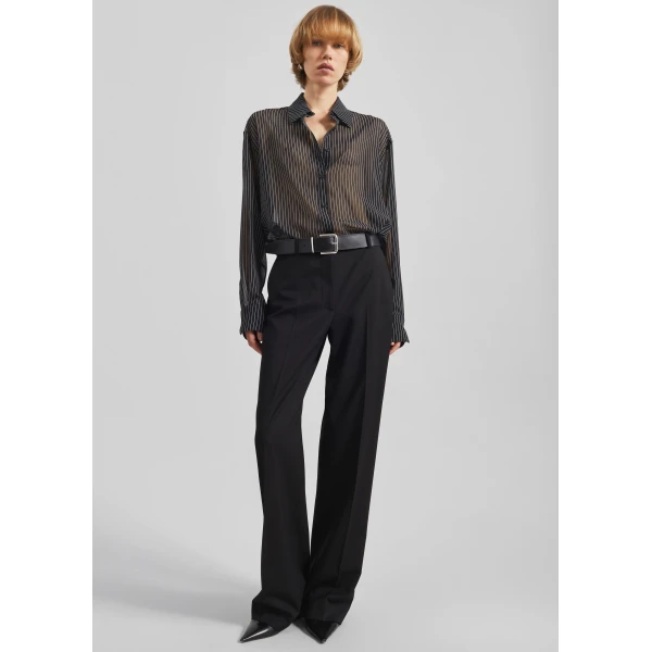 The Frankie Shop Lenora Straight Trousers – Black, view 5