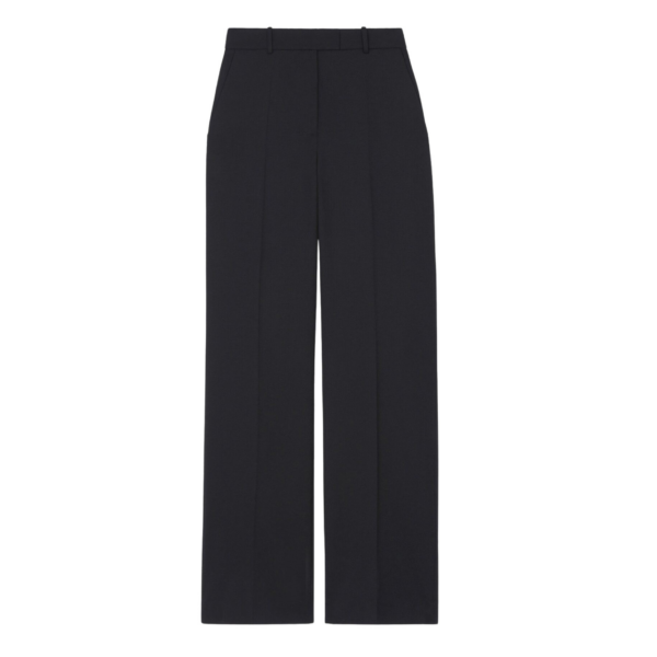 The Frankie Shop Lenora Straight Trousers - Black - Oversized Minimalist Pants in Black - Shop at Coveti