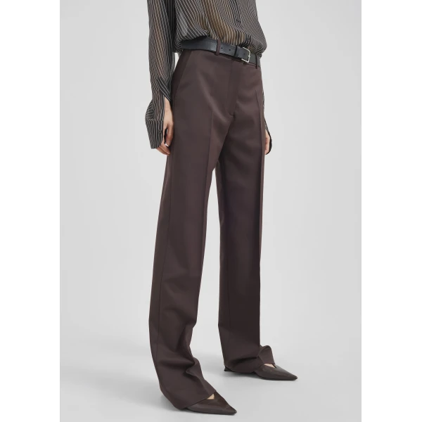 The Frankie Shop Lenora Straight Trousers – Brown, view 2