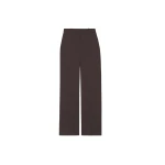 The Frankie Shop Lenora Straight Trousers - Brown - Oversized Minimalist Pants in Beige - Shop at Coveti