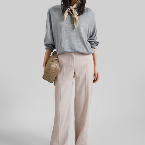 The Frankie Shop Lenora Trousers - Faded Pink - Oversized Minimalist Pants in Pink - Shop at Coveti