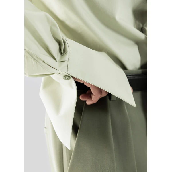 The Frankie Shop Leuven Padded Shirt – Sage, view 5