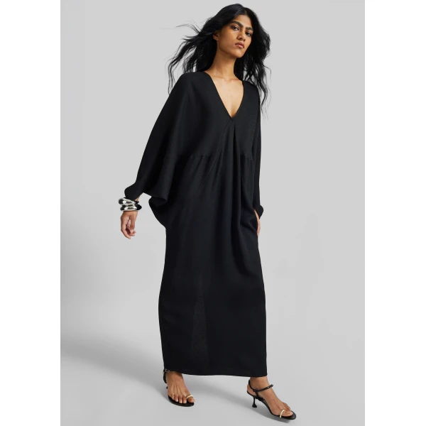 The Frankie Shop Lilia Kaftan Dress – Black, view 4